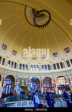 Praha: Hauptbahnhof, alte Halle in, Praha, Prag, Prag, Prag, Tschechien Stockfoto