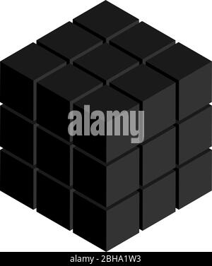 Rubik, tolles Design für jeden Zweck. Abstrakte geometrische Illustration. Stock Vektor