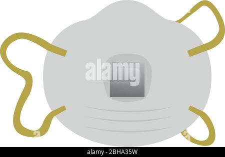 Isoliertes N95-Gesichtssymbol Stock Vektor