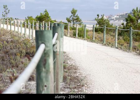 Weg am Strand Stockfoto