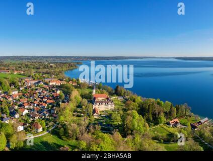 Anzeigen von Bernried am Starnberger See, Pfaffenwinkel, Bayern, Deutschland, Europa Stockfoto