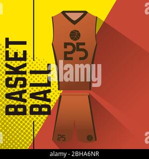Poster mit Basketballkarte Stock Vektor