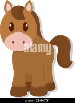 Niedlich Pferd Cartoon Stock Vektor
