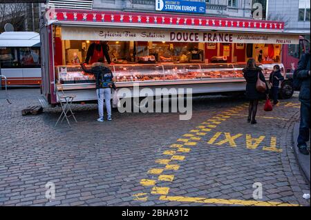 Bio-Markt am Luxembourg-Platz. Brüssel Stock Reisefotos von Pep Masip / Alamy Stock Photography. Stockfoto