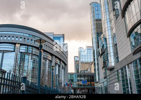 Gebäude des Europäischen Parlaments Paul-Henri Spaak. Brüssel Stock Reisefotos von Pep Masip / Alamy Stock Photography. Stockfoto