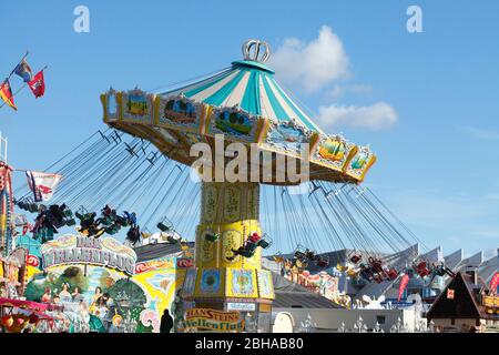 Kettenkarussell auf dem Bremer Freimarkt, Bremen, Europa Stockfoto