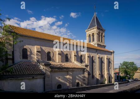 Kirche der Heiligen Géniès in Montady bei Beziers Stockfoto