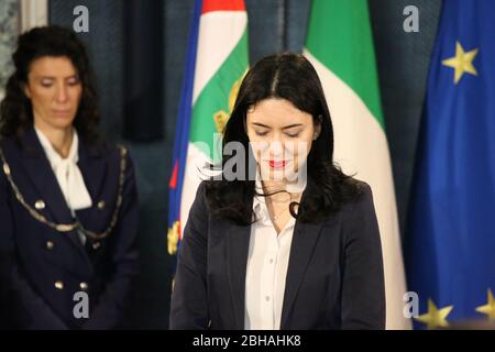 Roma, Italien. April 2020. Rom, die italienische Ministerin für öffentliche Bildung Lucia Azzolina Quelle: SPP Sport Pressefoto. /Alamy Live News Stockfoto