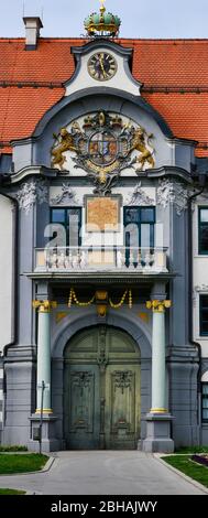 Ostportal, Fürstbischof-Residenz, Fronhof, Augsburg, Bayern, Deutschland Stockfoto