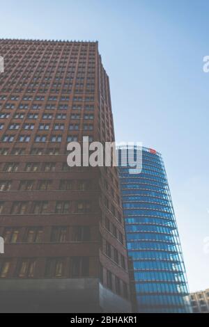 Potsdamer Platz, das Gebäude der Deutschen Bahn - nur redaktionelle Nutzung. Stockfoto