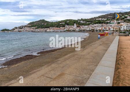 Europa, Spanien, Katalonien, Costa Brava, mit Blick auf die Küste von Port de la Selva an der Costa Brava Stockfoto