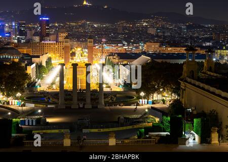 Europa, Spanien, Katalonien, Costa Brava, Blick vom Museu Nacional d'Art de Catalunya Stockfoto