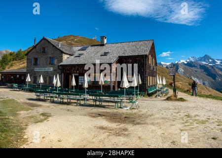 Europa, Österreich, Tirol, Osttirol, hohe Tauern, Kals am Großglockner, Kals-Matreier-Törl-Haus Stockfoto