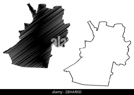 Legnica City (Republik Polen, Wojewodschaft Niederschlesische) Karte Vektor Illustration, Skizze Stadt Legnica Karte Stock Vektor