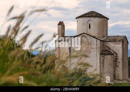 Kirche des Heiligen Kreuzes, berühmt als die kleinste Kathedrale der Welt, Nin, zadar Grafschaft, Dalmatien, Kroatien Stockfoto