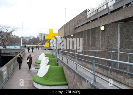 Stahlbeton Brutalist Architecture Brutalismus in der Hayward Gallery, Southbank Centre, Belvedere Rd, Bishop's, London SE1 Stockfoto