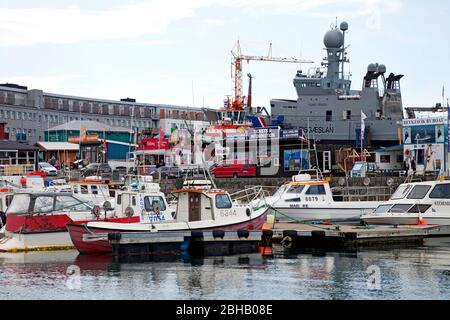 Hafen, Stadt, Island, Reykjavik, Hauptstadt Stockfoto