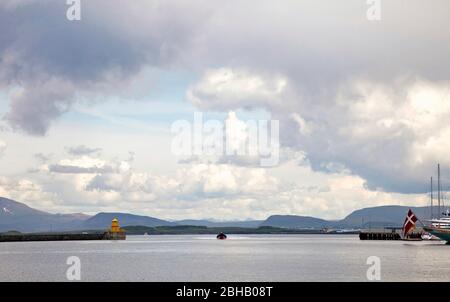 Landschaft, Hafen, Stadt, Island, Reykjavik Stockfoto