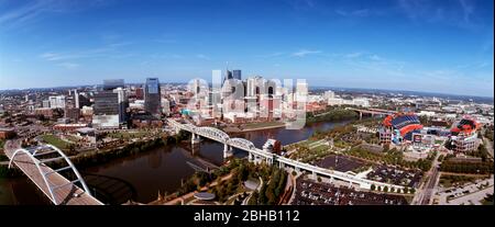 Luftaufnahme der Stadt, Nashville, Tennessee, USA Stockfoto