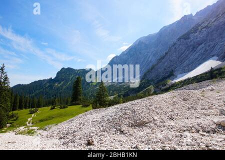 Auf dem Weg zum Königshaus Schachen, Deutschland, Bayern, Oberbayern, Garmisch-Partenkirchen Stockfoto