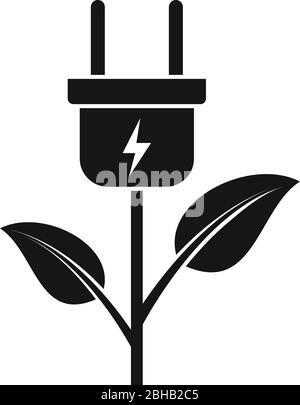 Symbol für Hybrid-Energieanlagen. Einfache Illustration von Hybrid-Energie-Anlage Vektor-Symbol für Web-Design isoliert auf weißem Hintergrund Stock Vektor