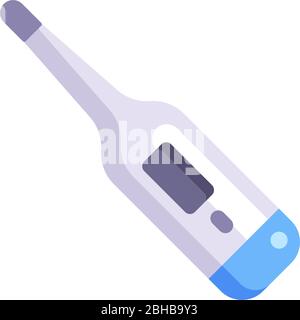 Elektronische medizinische Thermometer flache Abbildung Stock Vektor