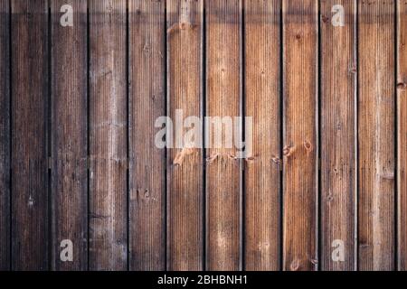 Eine Nahaufnahme der alten Holzbohlen mit Hintergrundtextur Stockfoto