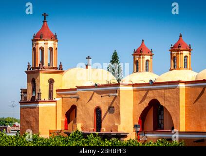 Der Pfarrtempel von San Juan del Rio, Queretaro, Mexiko. Stockfoto