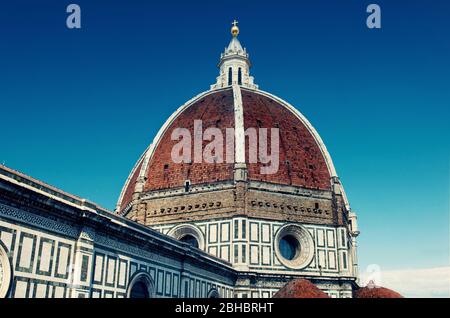 Brunelleschi-Kuppel, Kathedrale Santa Maria del Fiore, Florenz, Italien Stockfoto