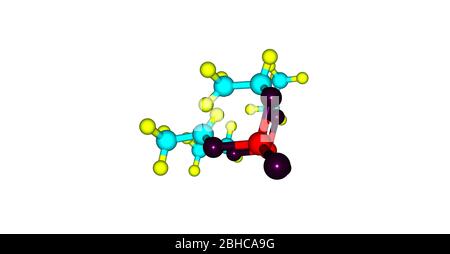 Tetraethylpyrophosphat oder TEPP ist eine Organophosphatverbindung, die als Insektizid verwendet wird. Diese Verbindung ist eine klare, farblose Flüssigkeit. 3d-Bilder Stockfoto