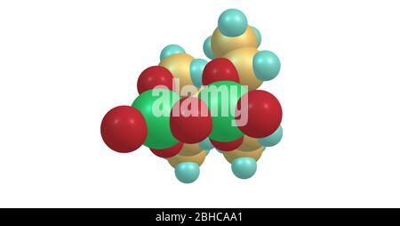 Tetraethylpyrophosphat oder TEPP ist eine Organophosphatverbindung, die als Insektizid verwendet wird. Diese Verbindung ist eine klare, farblose Flüssigkeit. 3d-Bilder Stockfoto