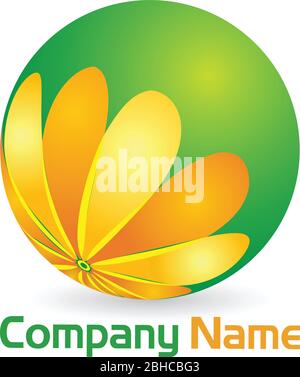 Blume logo Stock Vektor