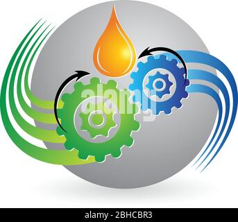 Getriebeöl-Logo Stock Vektor