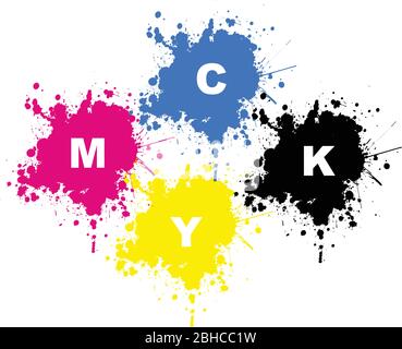 CMYK-Druckfarbe Stock Vektor
