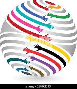 Globe Hands Stock Vektor