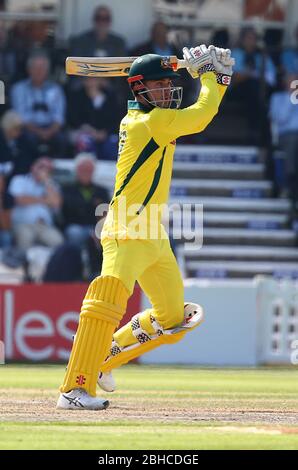 Marcus Stoinis aus Australien beim One Day Tour Match zwischen Sussex und Australien auf dem 1. Central County Ground in Hove. Juni 07 2018 Stockfoto