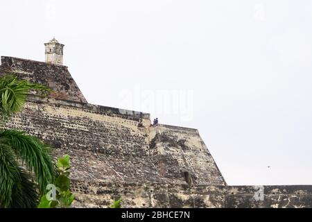 Tagesansicht der Burg san felipe de barajas cartagena kolumbien Stockfoto