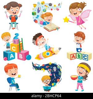 Konzept Design Für Die Kindererziehung Stock Vektor