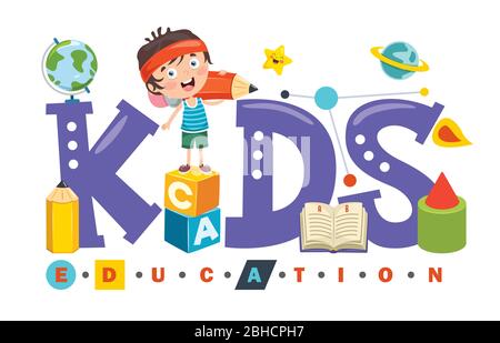 Logo Design Für Kinder Bildung Stock Vektor