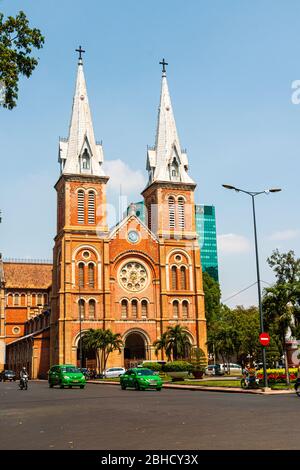 Kathedrale Notre-Dame Basilika von Saigon, Ho-Chi-Minh-Stadt, Vietnam, Asien Stockfoto