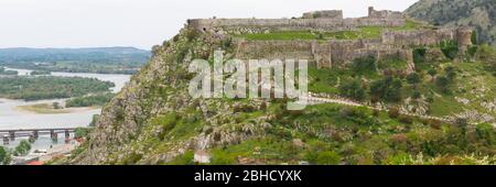 Schloss "Rozafa" in Shkoder, Albanien. Erkunden, Reisen Konzept Stockfoto