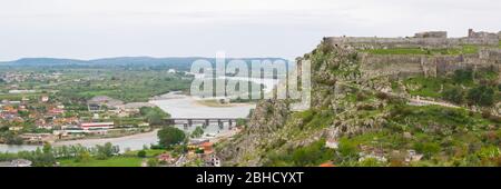 Schloss "Rozafa" in Shkoder, Albanien. Erkunden, Reisen Konzept Stockfoto