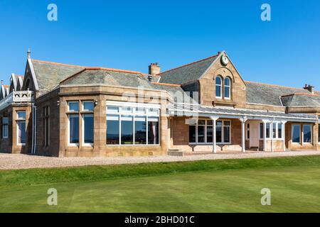 Royal Troon Golf Club, Clubhouse, Troon, South Ayrshire, Schottland, Großbritannien Stockfoto