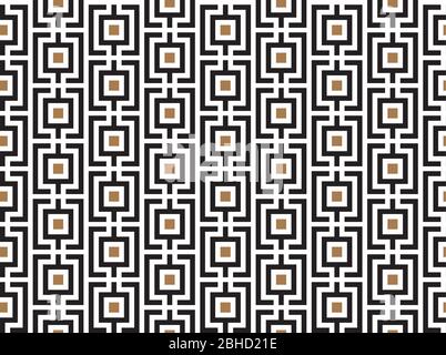 Gestreiftes Gitter mit Quadraten Kunst nahtlose Hintergrund Stock Vektor