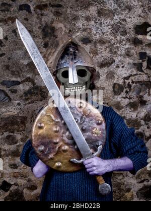 Ein Ritter Mittelaltersoldat Stockfoto
