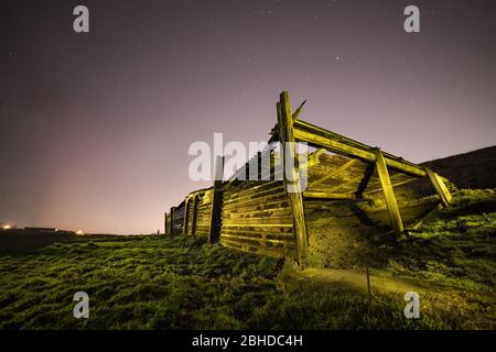 Hütte in der Nähe von Hartshead Pike Stockfoto