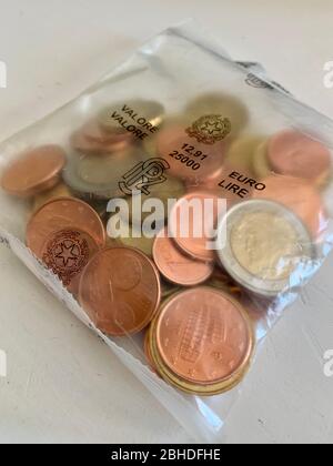 Italienische Euromünzen Starter-Kit Stockfoto