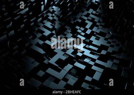 Fantastische Stadt abstrakten Hintergrund 3d-Rendering Stockfoto