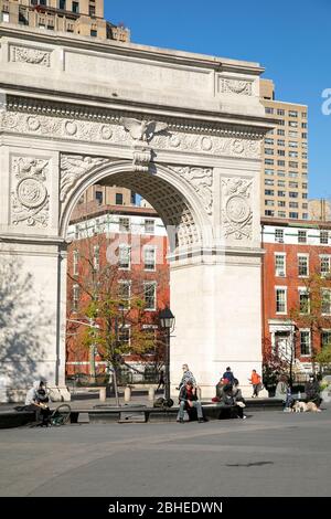 Washington Square Arch, New York City. Stockfoto