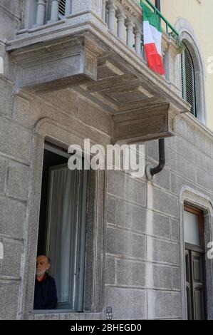 Turin, Italien. April 2020. Coronavirus Notfall. XXV April zum Zeitpunkt des Zusammenhetzens 19 im Foto: Credit: Independent Photo Agency/Alamy Live News Stockfoto